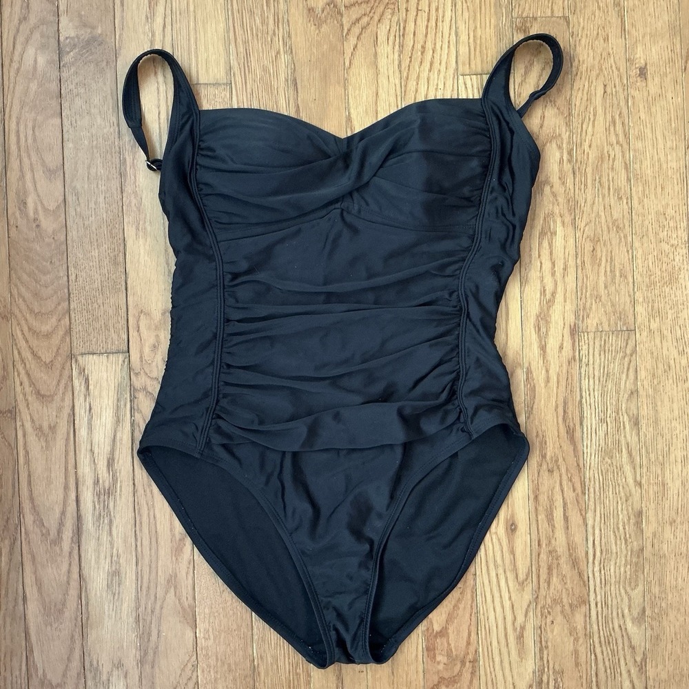 Liz Claiborne Size 10 Women Black One-Piece Swimming